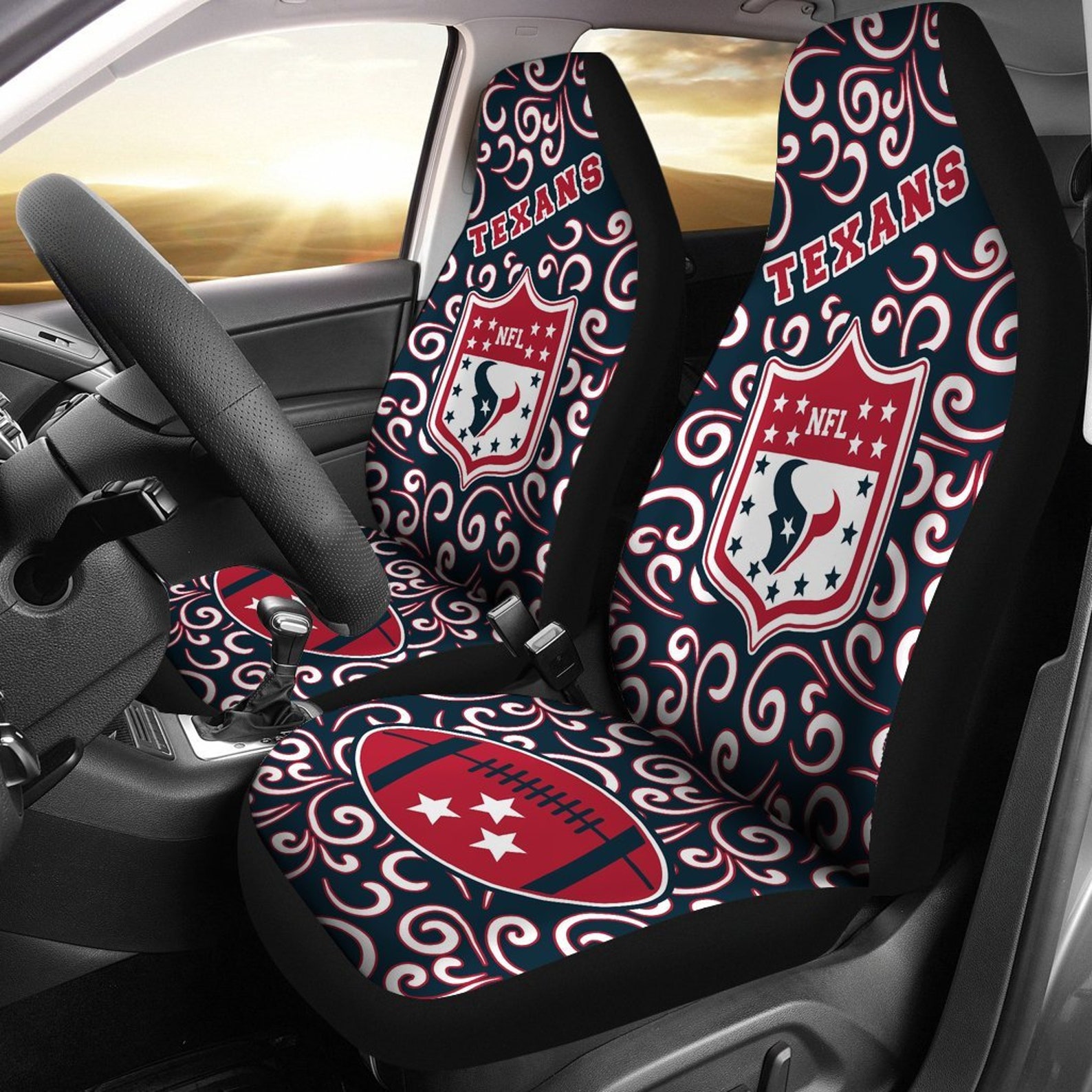 HOUSTON TEXANS Car Seat Covers NEW Covers for Vehicle Car Etsy