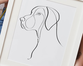 Dog Face Svg, Jpeg, Png Cut File, One line art, Cute Dog Face Svg, Dog Shirt Svg, Male Dog Svg, Dog Face Silhouette, Svg Files per Cricut