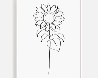 Sunflower Svg, Jpeg, Png, One line art, She’s Loves Jesus and America Too, American Sunflower Line, Svg for cut, Printable wall art, Bedroom