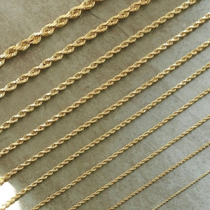 18k solid gold rope chain , gold rope,18k rope chain,18k rope chain necklace, 18k rope, best friend gift, rope chain men, rope chain,