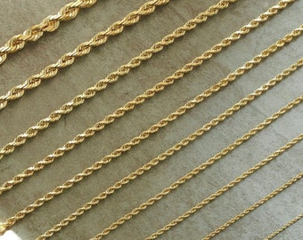 18k solid gold rope chain , gold rope,18k rope chain,18k rope chain necklace, 18k rope, best friend gift, rope chain men, rope chain,