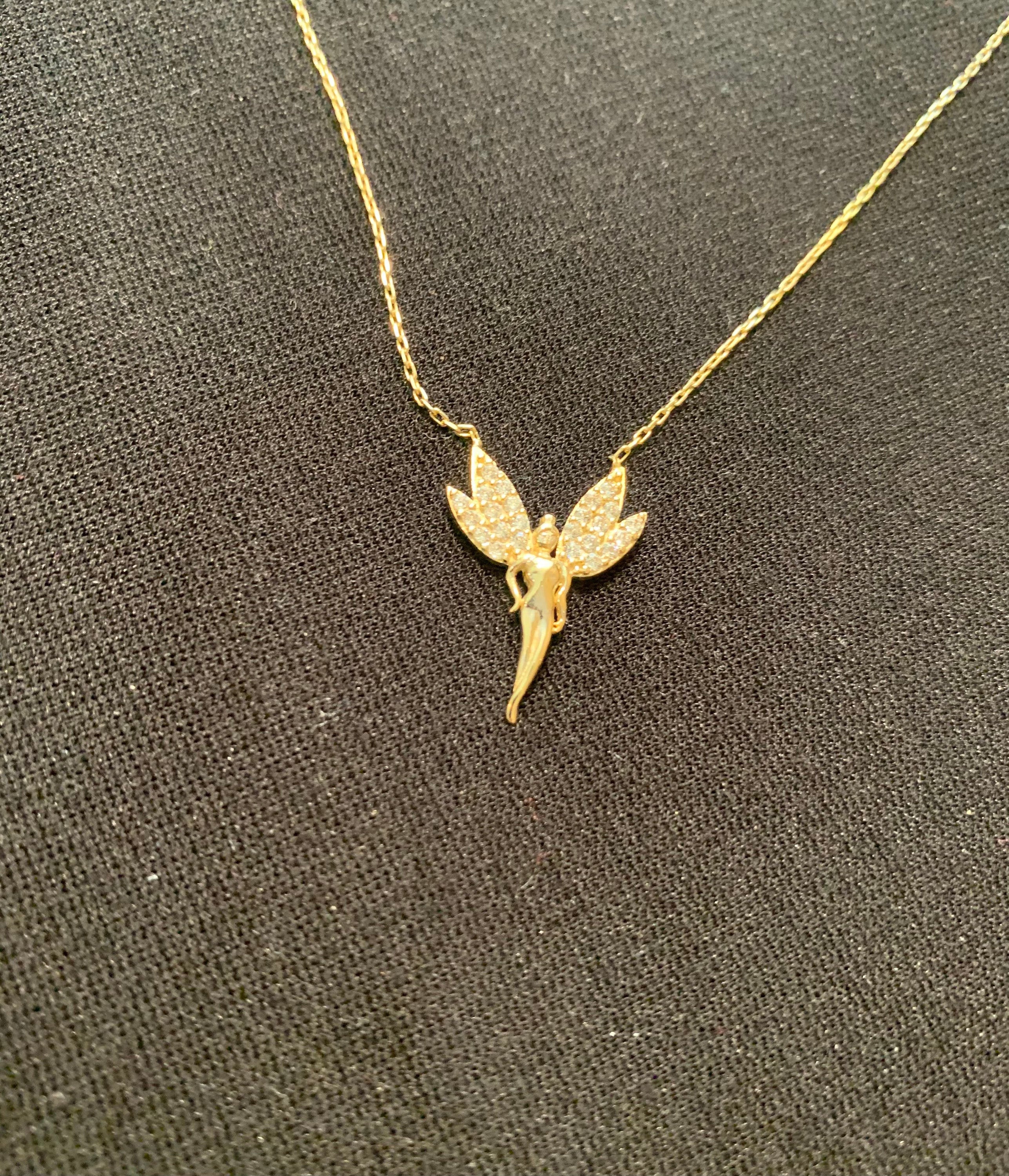 Angel Necklace Gold Angel Necklace 14k 