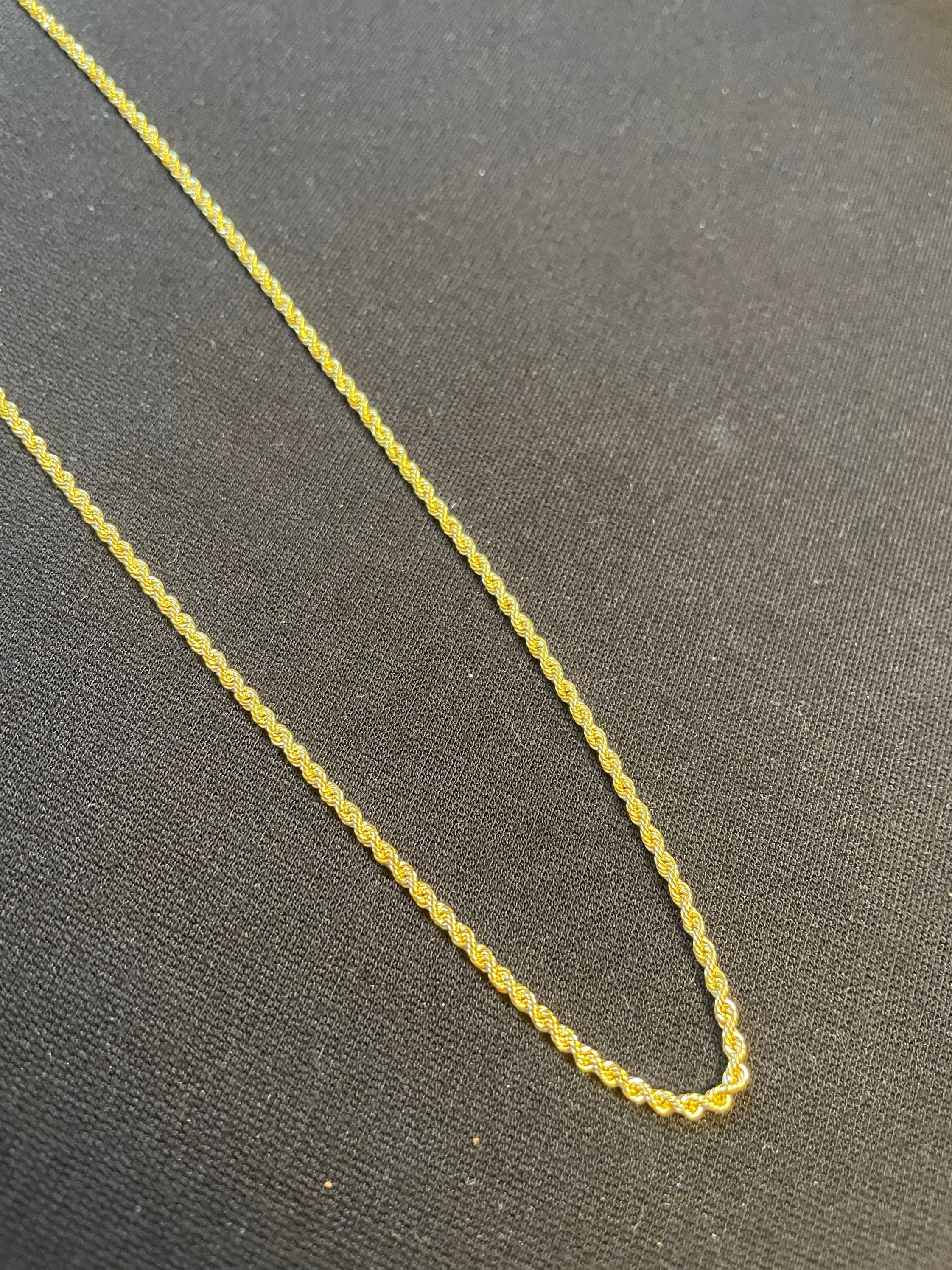 18k solid gold rope chain gold rope18k rope chain18k rope Etsy