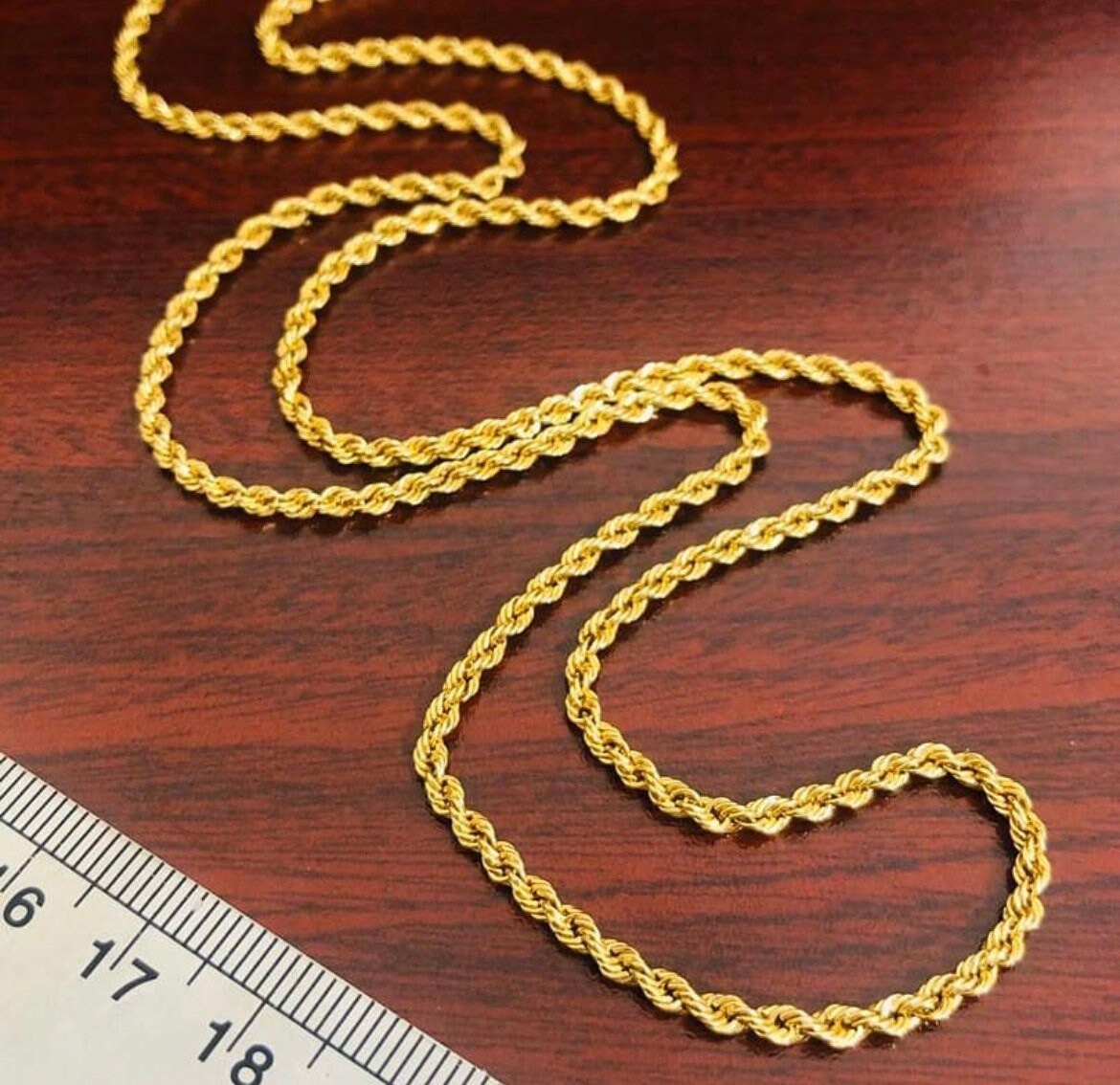 18k solid gold rope chain gold rope18k rope chain18k rope Etsy