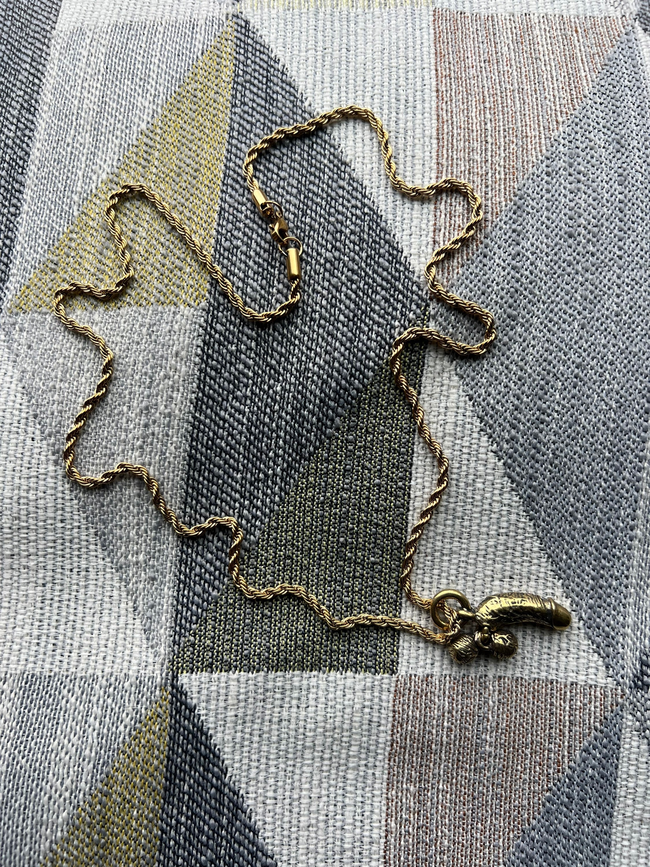 Brass Big Dick Pendant - Large Penis Necklace - Phallus Pendant - Erot –  handscapesjewelry