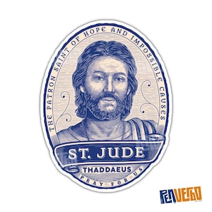 Saint Jude Quote Sticker: Waterproof Religious Decal