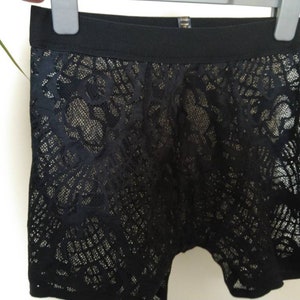 Boxer briefs black lace and see through with thick waistband new design image 5