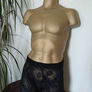 Boxer briefs black lace and see through with thick waistband new design image 4