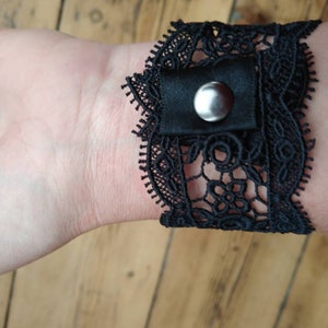 Superbe poignet sexy, bijoux pour le corps, bracelet en dentelle gothique noire image 4
