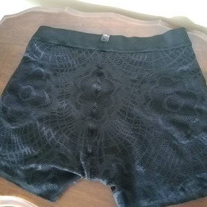 Boxer briefs black lace and see through with thick waistband new design image 7