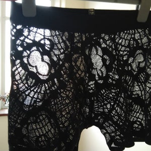 Boxer briefs black lace and see through with thick waistband new design image 3