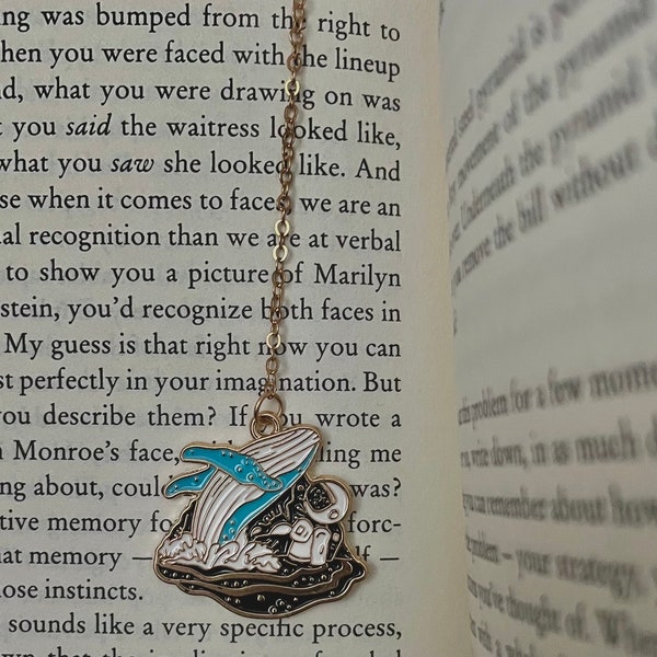 astronaut x humpback whale chain bookmark