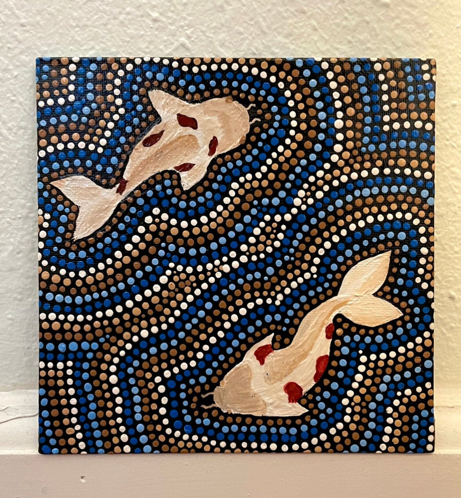 Aboriginal Dot Painting Koi Fish Etsy