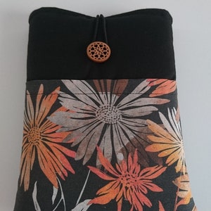 Housse Kindle fleurs, housse Kindle rembourrée, pochette de livre rembourrée, accessoire livre et Kindle, protège-livre avec poche, étui en tissu, cadeau fait main