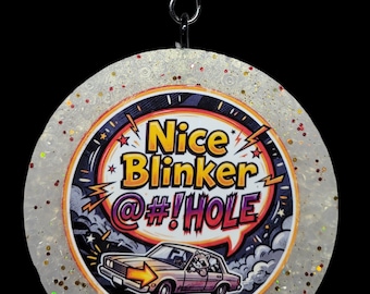 New Car Scented Vehicle Freshie Air Freshener - Nice Blinker @#!HOLE