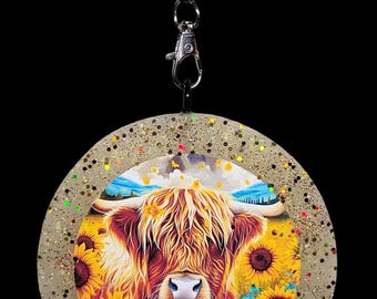 A Thousand Wishes Scented Vehicle Freshie Air Freshener  -  Highland Cow