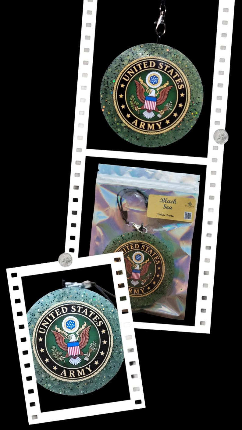 Black Ice Scented Vehicle Freshie Air Freshener - The US Army bild 4
