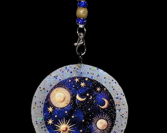 Passionate Kisses Scented Vehicle Freshie Air Freshener - Celestial Moon And Stars