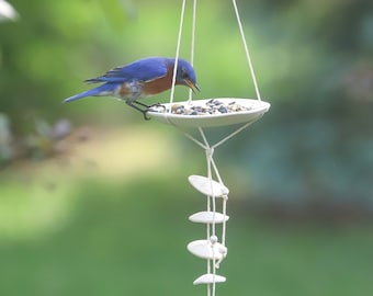 Ceramic Planter/Bird/Hummingbird Feeder Wind Chimes/Garland/Spinning -wedding gift-bereavement-Mom-girl friend - housewarming gift