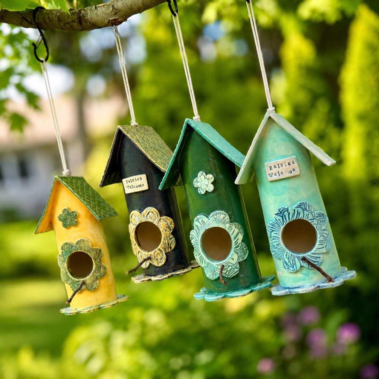 Pottery Hanging Birdhouse - Etsy