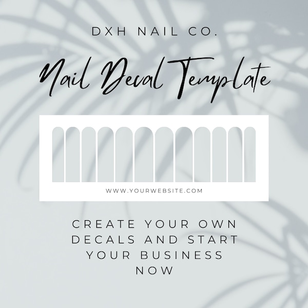 Nail Decal Template 50MM XL Nail Wrap Template