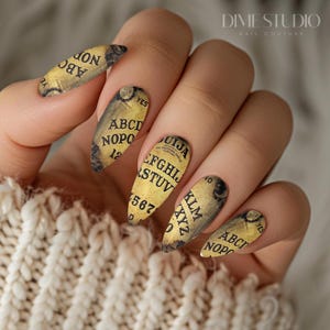Halloween Nail Decals Ouija Board Nail Art Water Transfer Nail Wraps Horror