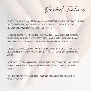 Decalcomanie per unghie personalizzate, nail art a trasferimento d'acqua immagine 3