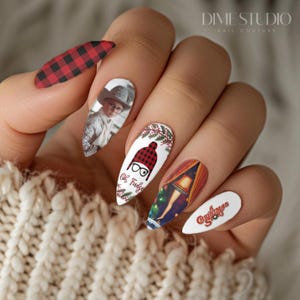 A Christmas Story Nail Decals Water Transfer Nail Wraps Fun Holiday Nail Stickers