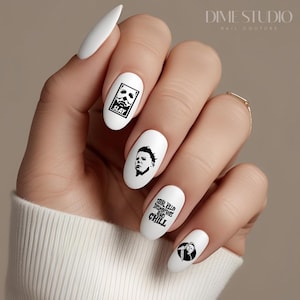 Halloween Michael Myers Slasher Silhouette Nail Decals Water Transfer Nail Art