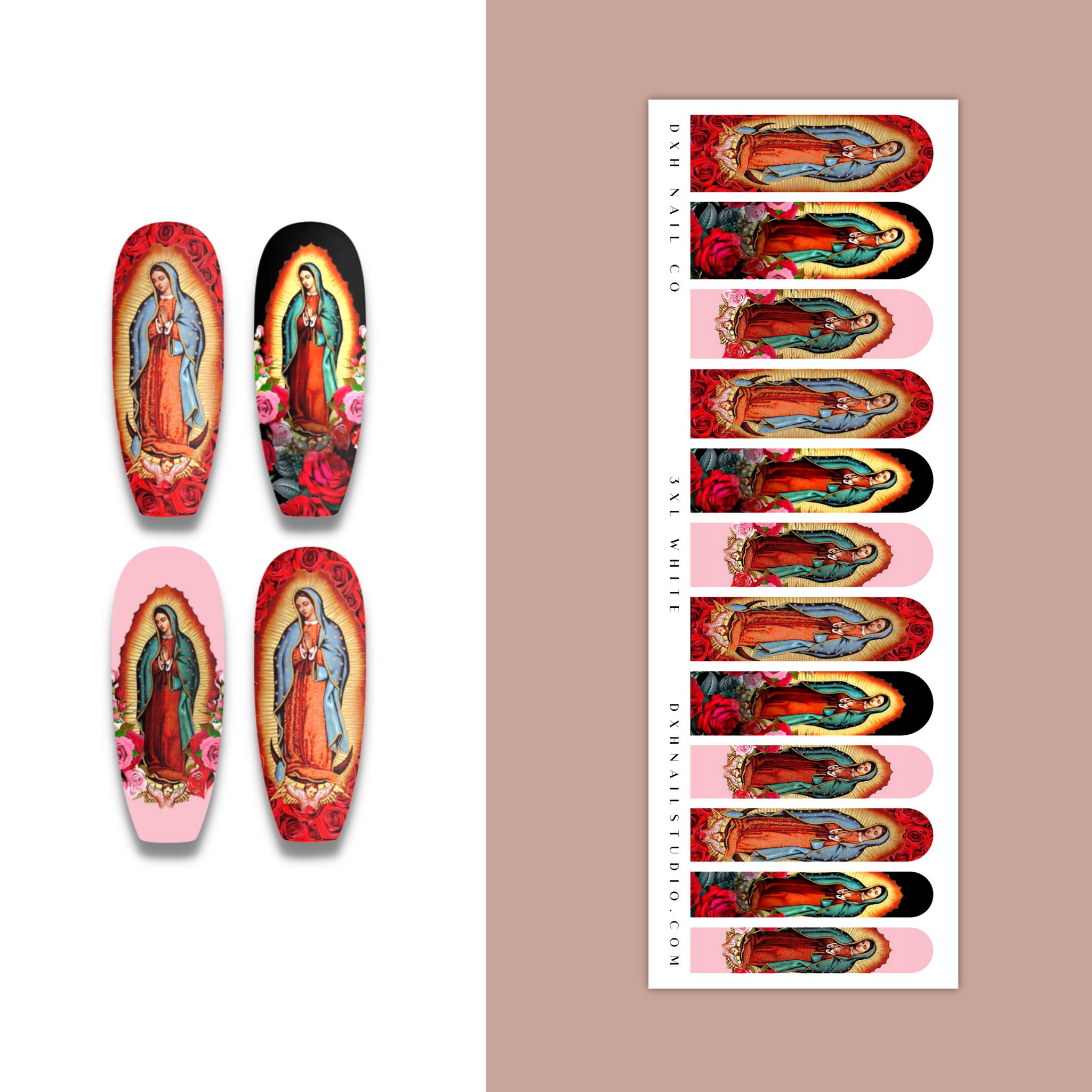 MICHOACAN VIRGEN DE GUADALUPE STICKER DECAL CALCOMANIA DE VINIL 11"