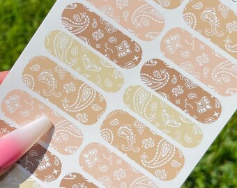 Free Bandana Nails Art File PSD