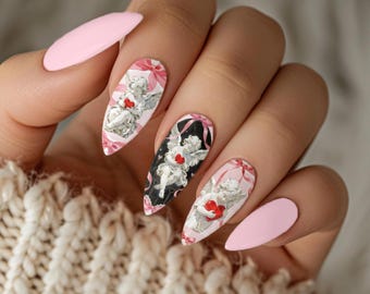 Retro Victorian Cherub Valentines Day Nail Decals Water Transfer Manicure Accessories