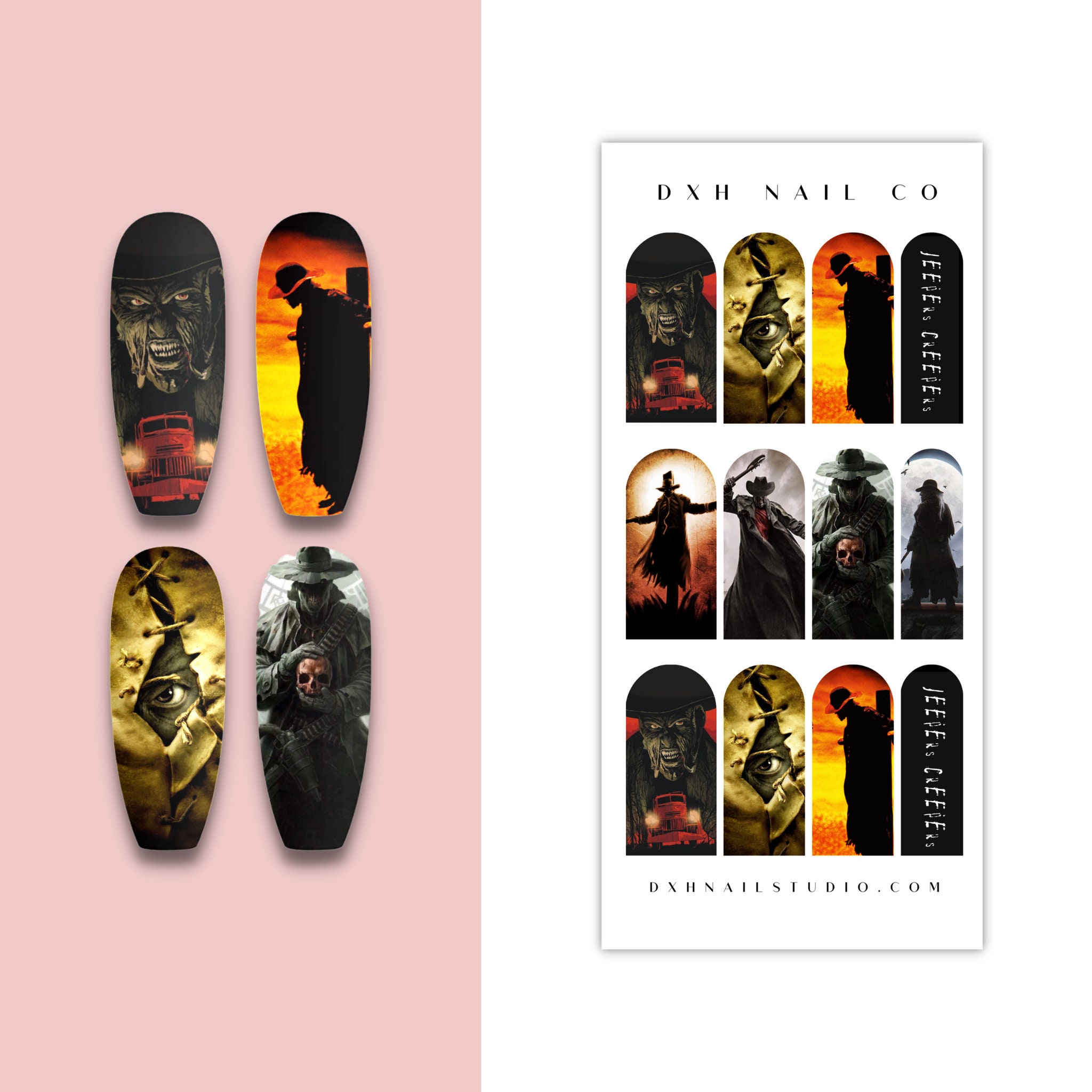 Halloween Nails Jeepers Creepers Etsy