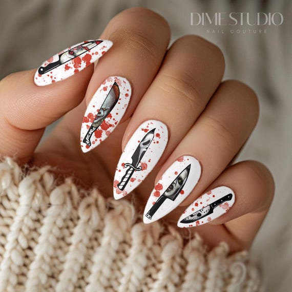 10 Faux Ongles Effrayants Pour Halloween - Griffes Longues En Fer - Pour Cosplay Et Fêtes Déguisées - 2