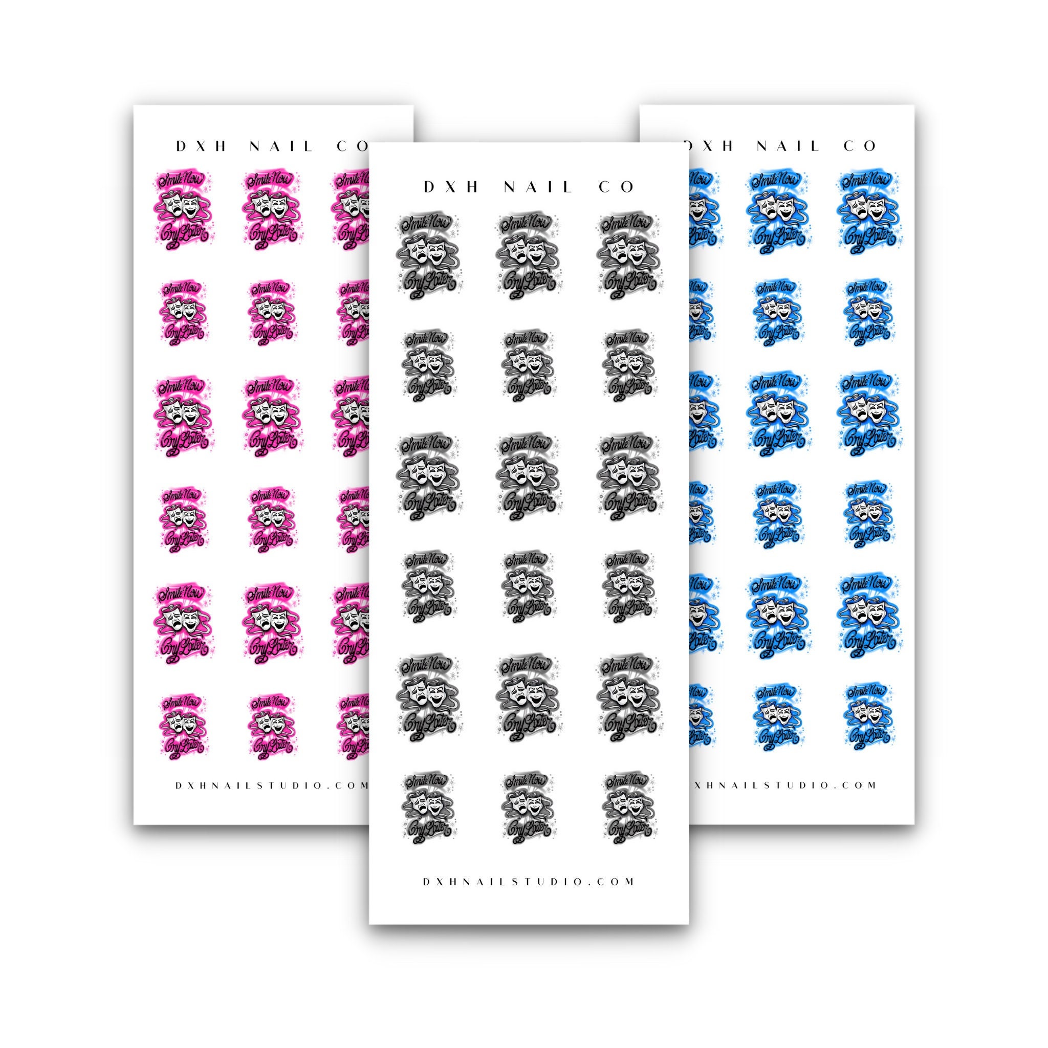 Smile Now Cry Later Airbrush Nail Decals Chola Chicana Nail - Etsy India