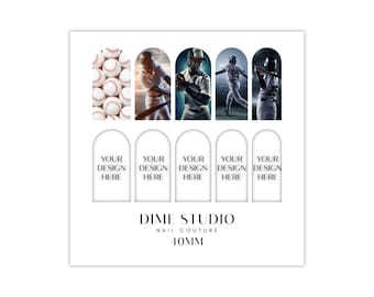 Custom Baseball Sport Team Nail Decals