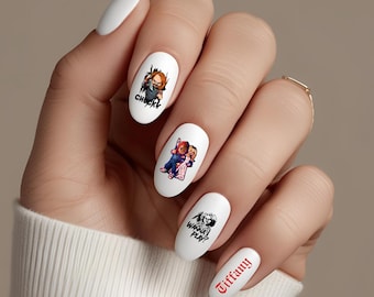 Bride Of Chucky Nail Decals – Halloween Horror Nail Art
