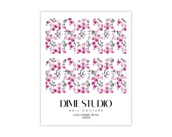 Spring Flowers Nail Art Stickers – Cherry Blossom Floral Transfers (F727)