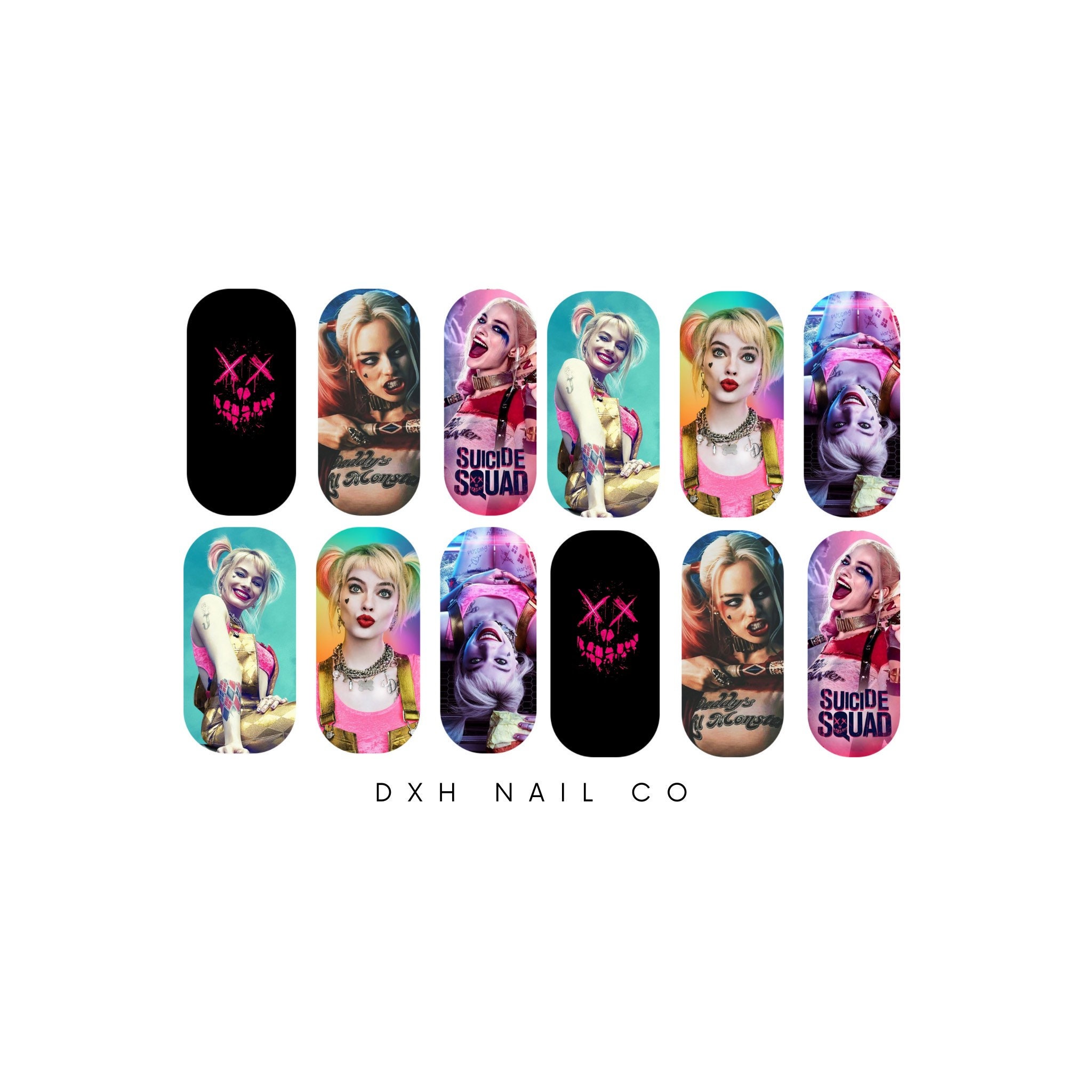 harley quinn birds of prey nails harley quinn birds of prey nails