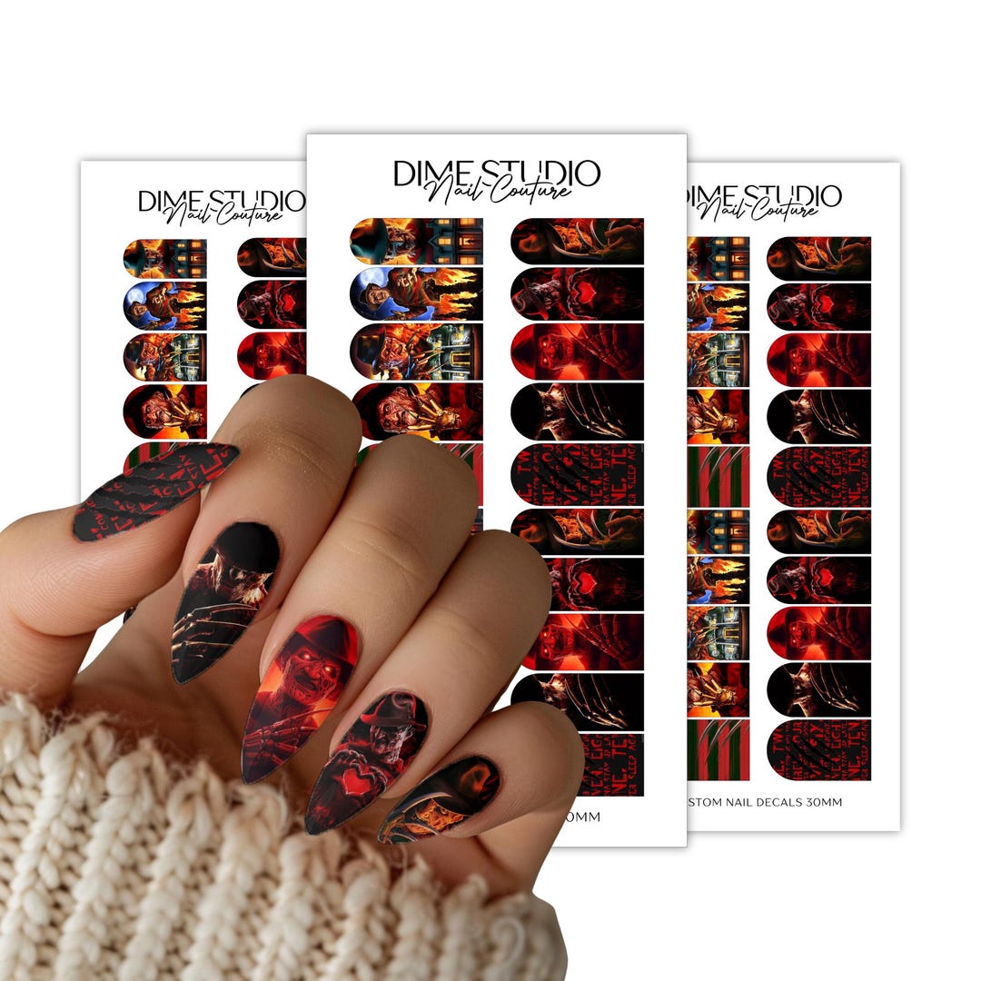 Halloween Nail Decals Freddie K Nail Art - Etsy