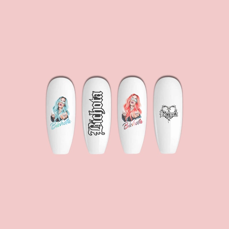 Karol G Bichota Nail Decals Reggaeton Music Karol G Nail Art - Etsy 