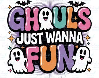 Los demonios solo quieren divertirse PNG, clipart de Halloween (descarga digital)