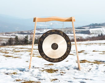 Supporto per gong in legno da 100 cm al prezzo netto nel Regno Unito (costi aggiuntivi da parte dell'ufficio doganale)