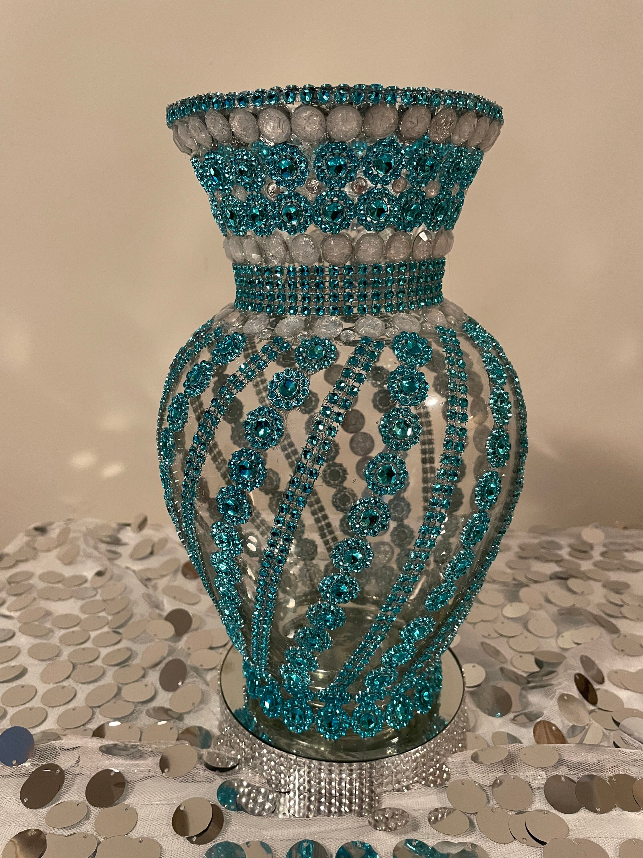 Bling Rhinestone Vase Etsy