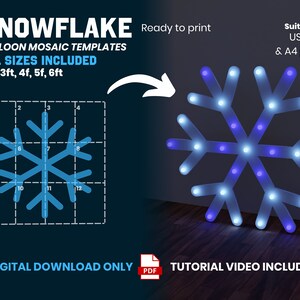 mosaic, mosaic balloons, balloons, balloons template, christmas decoration, diy christmas decor, christmas mosaic, christmas balloons, snowflake mosaic, snowflake balloons, snowflake template, balloon mosaico