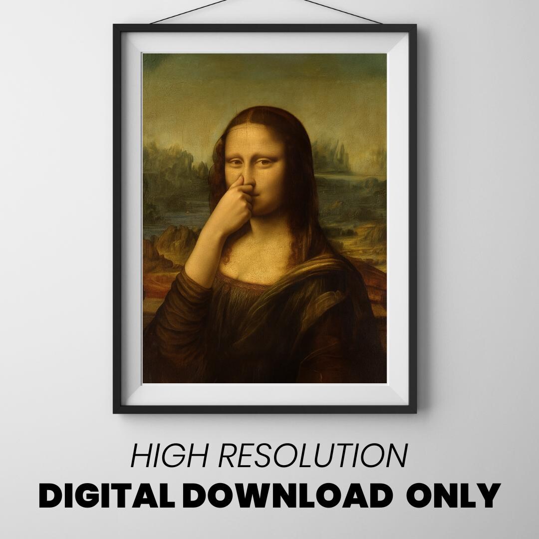 ANCIEN TABLEAU LA Joconde Peinture Sur Toile 10/01/1970 MEUNIER. L EUR 35,00 - FR