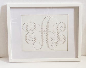 Gingham Canvas Monogram