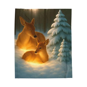 Cozy Forest Friends Velveteen Plush Blanket | Perfect Nursery Throw, Holiday Gift, Home Décor, Winter Comfort, Animal Lovers