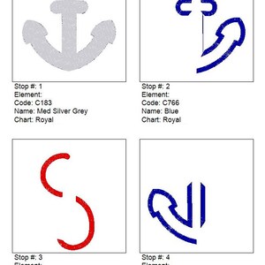 Boat Anchor Embroidery Machine Design / Pattern Instant - Etsy