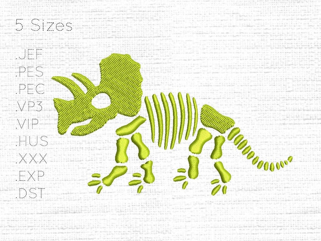 X5 Sizes - Dinosaur Skeleton - Dino Bones - Triceratops Fossil ...
